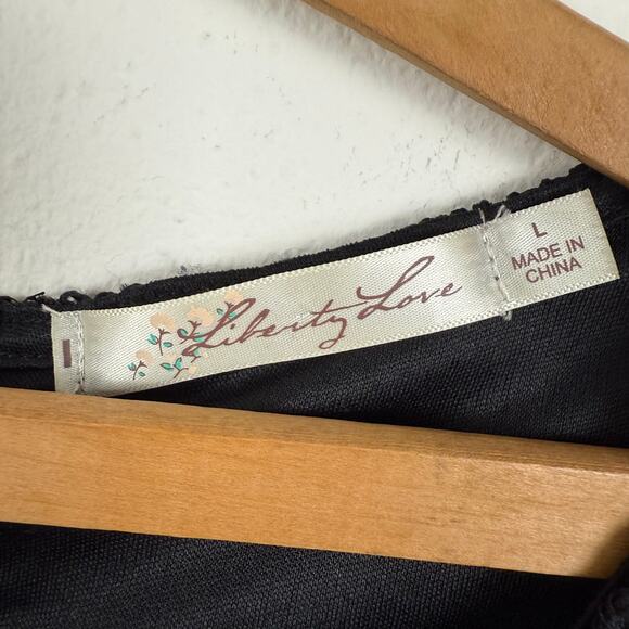 Liberty Love Women Lace Overlay Dress Large Dark Romantic Moody Fairy Grunge - Picture 4 of 6